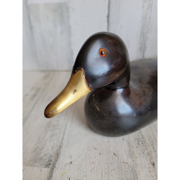 Wooden vintage brown bird duck Unique home decor woods hunting - Picture 2 of 13